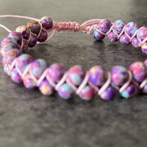 Bracelet perles pierres modèle double Classique