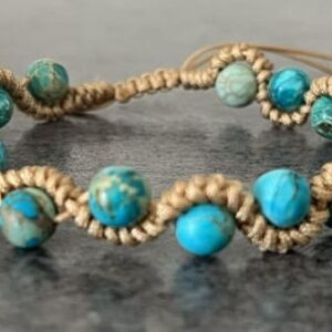 Bracelet perles pierres modèle zig zag